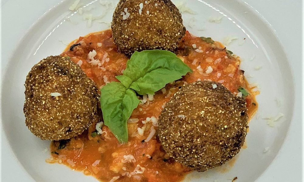 Polenta Crusted Crab Bites